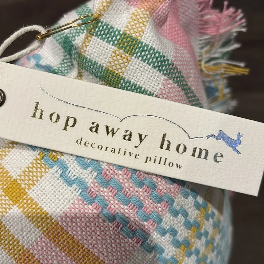 Hop On In Rectangle cotton embroidered ,zipper,down alternative,fringe,Easter
